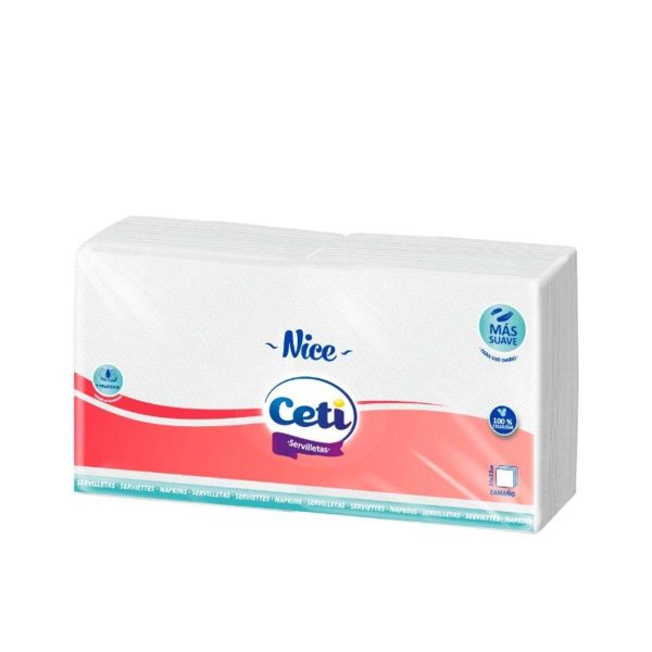 Nice Ceti Servilleta blanca 1 capa 33 x 33 cm 140 ud