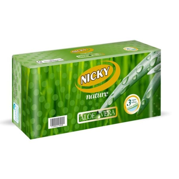 Nicky Nature Χαρτομάντιλα άρωμα αλόη βέρα κουτί 80 μονάδες