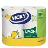Nicky Carta da Cucina Limone 2 Strati 2 Rotoli