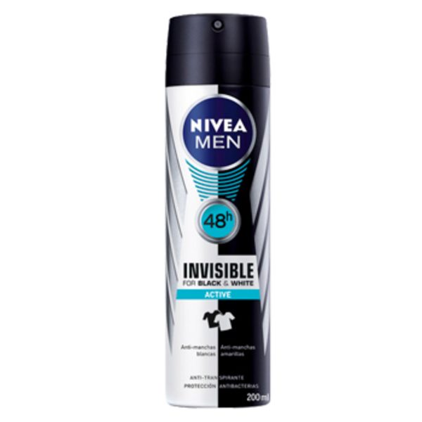 Nivea Men Black & White Invisible Active Deodorant spray 200 ml