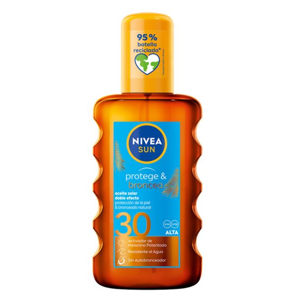 Nivea Sun 200 ml Beschermt & Bruint Spf 30 Zonneolie