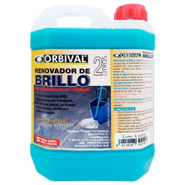 Orbival Abrilhantador azul piso mármore e terraço 2 litros