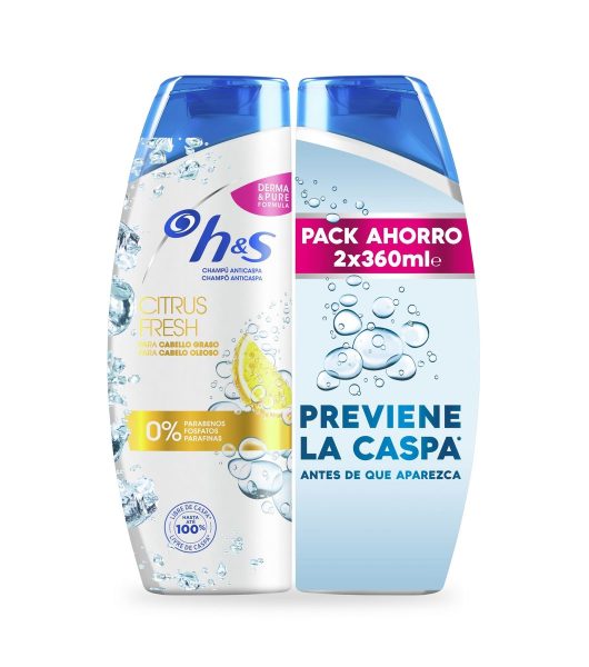 Pack Duplo Shampooing Agrumes Pack Économique 330 ml H&S