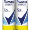 Pack Duplo Rexona puuvilla suihke deodorantti 72 h 200 ml