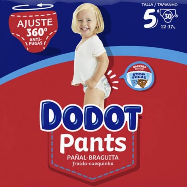 Pañal DODOT pants T5 12 a 17Kg 30 Uds
