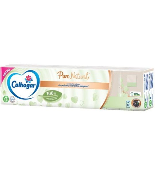 Fazzolettino bol COLHOGAR pure natural 12 uds