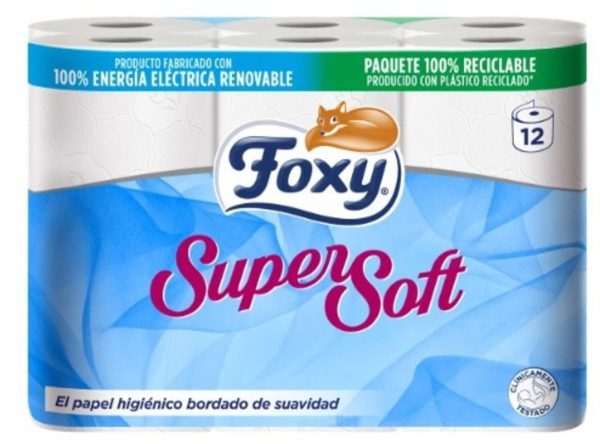 Χαρτί τουαλέτας Supersoft 12 Ρολά (2 Στρώσεις) Foxy