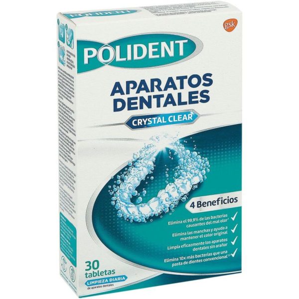 Polident Tabletas Aparatos Dentales 30 unidades