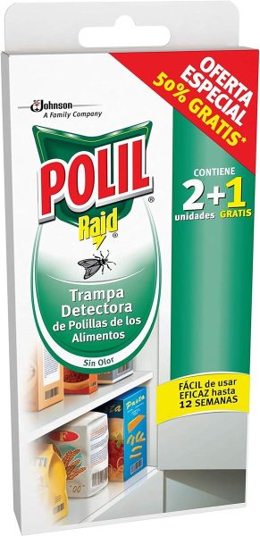 Raid Polil Valstrik motten voedsel 2 eenheden + 1 gratis