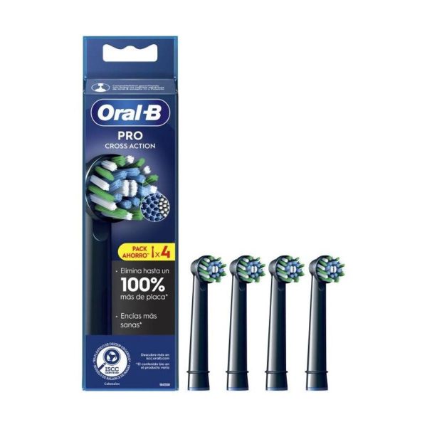 Recambio Escova Dental Elétrica Cross Acttion 4 Unidades Preto Oral-B