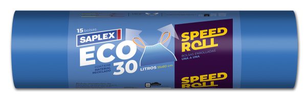 Saplex Afvalzak sluit gemakkelijk 30 liter x 15 eenheden Eco