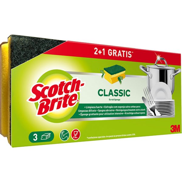 Scotch-Brite Classic Schuurspons nagelverwijderaar 2 + 1 st gratis
