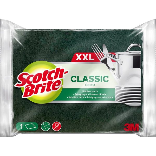 Scotch Brite Schuurspons Groene Vezel Classic XXL 1 st