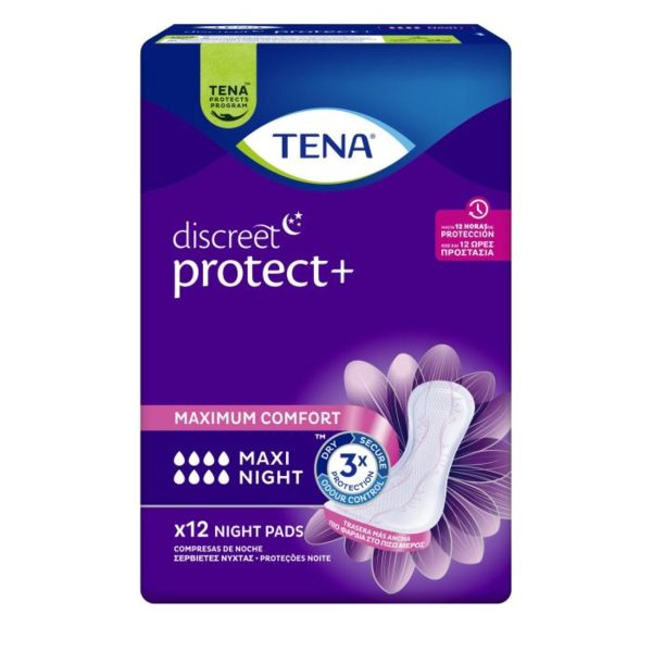 Tena Discreet Protect+ Maxi Night 12 unités