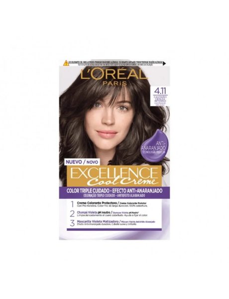 Teinture Cheveux Excellence 4’11 Cool Châtain Cendre Intense