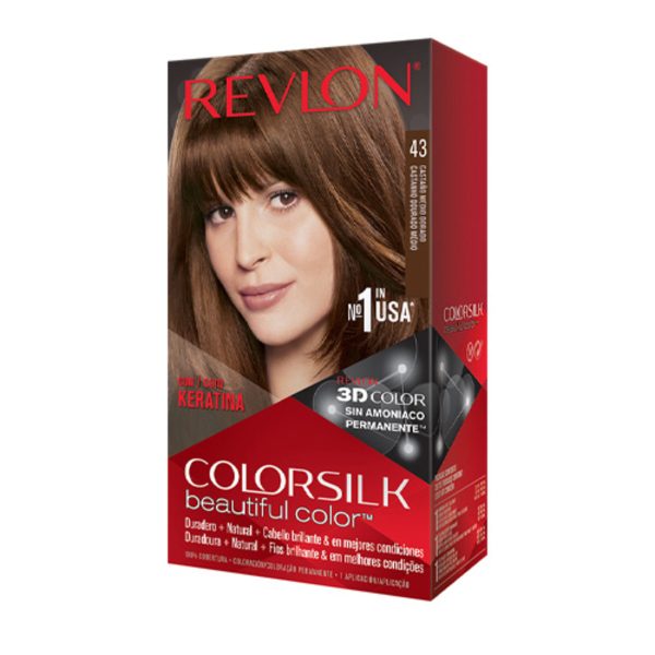 Teinture Cheveux Revlon Colorsilk 43 Châtain Moyen Doré