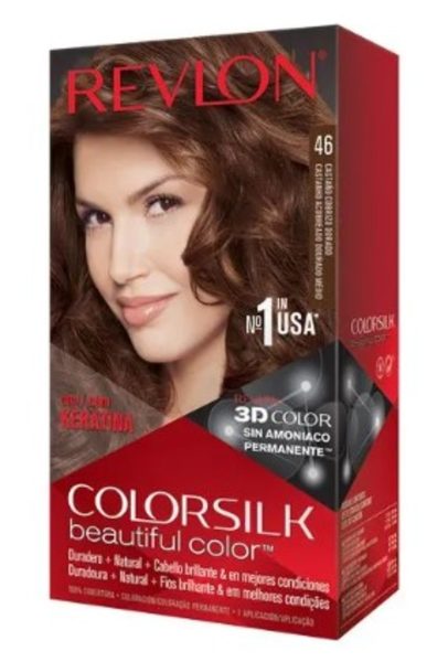 Tinte Pelo Revlon Colorsilk 46 Castaño Cobrizo Sin Amoniaco