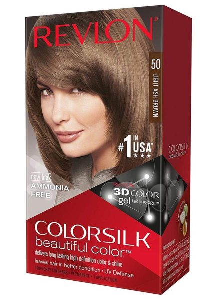 Teinture Cheveux Revlon Colorsilk 50 Châtain Clair Cendre