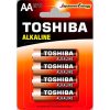 Toshiba AA alkalické batérie 4 kusy