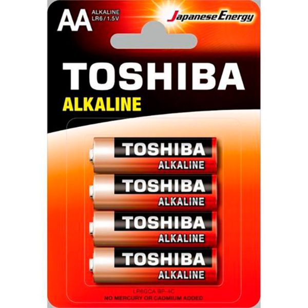 Toshiba AA Alkaline Batterijen 4 Stuks