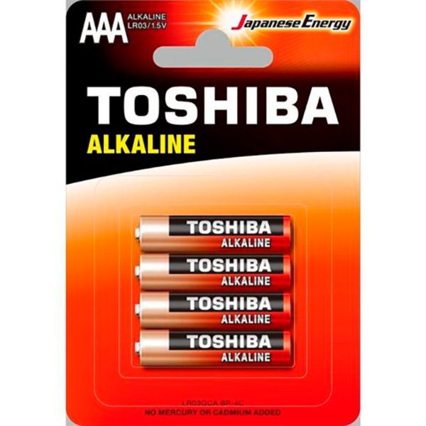 Toshiba Alkaline AAA Batterijen 4 Eenheden
