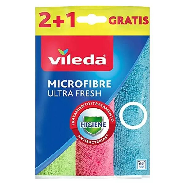 VILEDA serpillère microfibre 3ud ultra frais