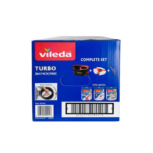 Vileda Turbo Cubo scolapiatti 2in1 microfibre (manico e spugna microfibre)