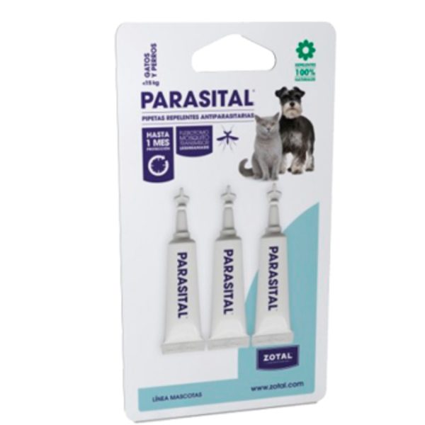 Zotal Parasital Pipetas antiparásitos gatos y perros hasta 10 kg – 3 ud
