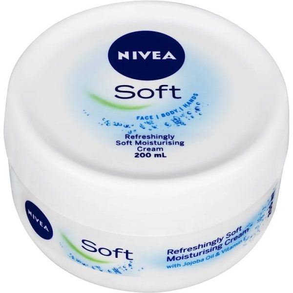 Creme hidratante Nivea Soft pote 200 ml para rosto, corpo e mãos