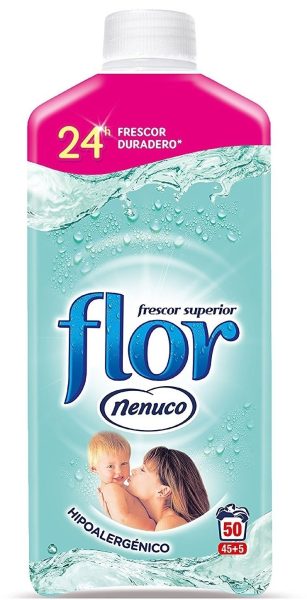 Konzentrierter Weichspüler Flor Nenuco, 59 Waschgänge, Flasche 1025 ml