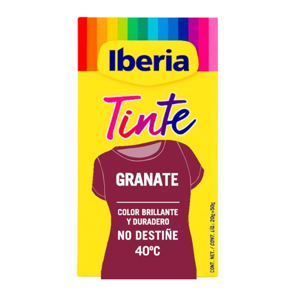 Tinta para roupa Iberia cor granada 40°C
