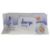 Lingettes humides bébé LOV’YC peau sensible avec crème 72 unités avec couvercle