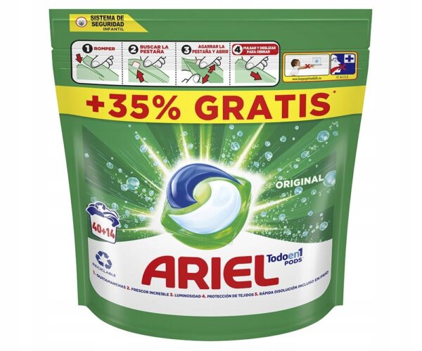Ariel Pods Original απορρυπαντικό σε κάψουλες για πλυντήριο 54 μονάδες