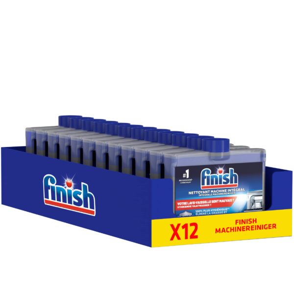 Finish Nettoyant pour lave-vaisselle Nettoyage en profondeur anti-calcaire Pack 12 x 250 ml