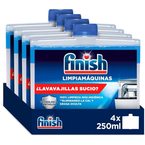 Finish Nettoyant machines lave-vaisselle pack 4 x 250 ml