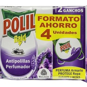 Antipolillas Gancho Lavanda 4 Unidades