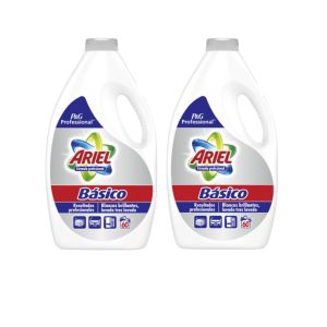 Ariel Básico Pack 2×60 lavados Botellas Detergente Líquido