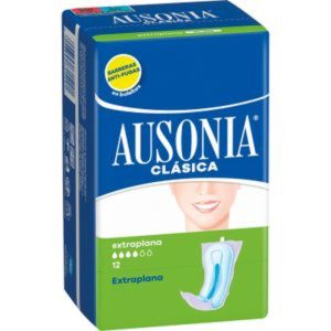 Ausonia Compresa Clásica Extraplana 12 Unidades