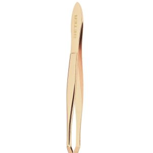 Beter Pinza de depilar punta cangrejo dorada 7,5 cm