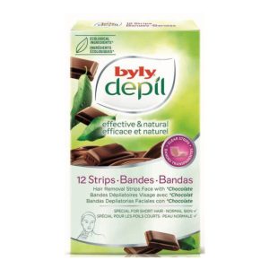 Byly Depil Bandas Depilatorias Faciales Chocolate 12 uds