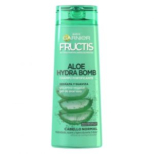 Champú GARNIER FRUCTIS fortificante Aloe Hydra Bomb hidrata y suaviza 360g