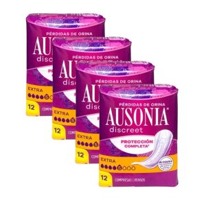 Compresas Ausonia Discreet Extra 12 Unidades – Incontinencia
