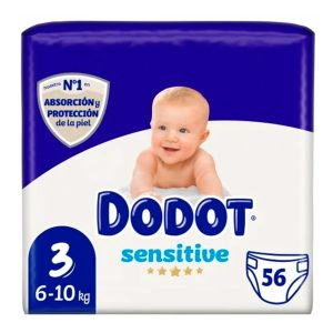 Dodot Pañal T3 6-10 Kg SENSITIVE 56 Unidades