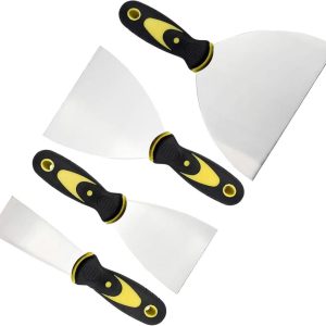 Espatula Pintor Set 4 Unidades Acero Inox (50Mm-80Mm-100Mm-120Mm)