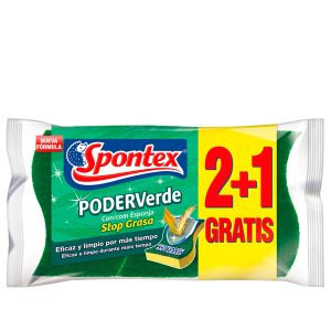 Estrop Spontex Esponja Poder Verde 2+1