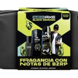 Estuche Axe Black Desodorante 150 ml + Gel 250 ml + Masaje100 ml (3 Piezas) Bizarrap