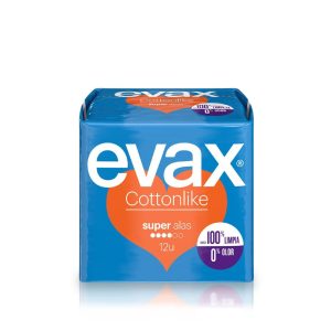 Evax Cottonlike Compresas Super con alas 12 unidades