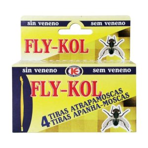 Fly-Kol Tira Atrapamoscas Adhesiva No Venenosa  4 Uds