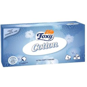 Foxy Cotton Pañuelos 3 capas caja 90 ud
