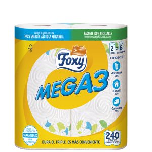 Foxy Papel De Cocina Mega3 2 Rollos